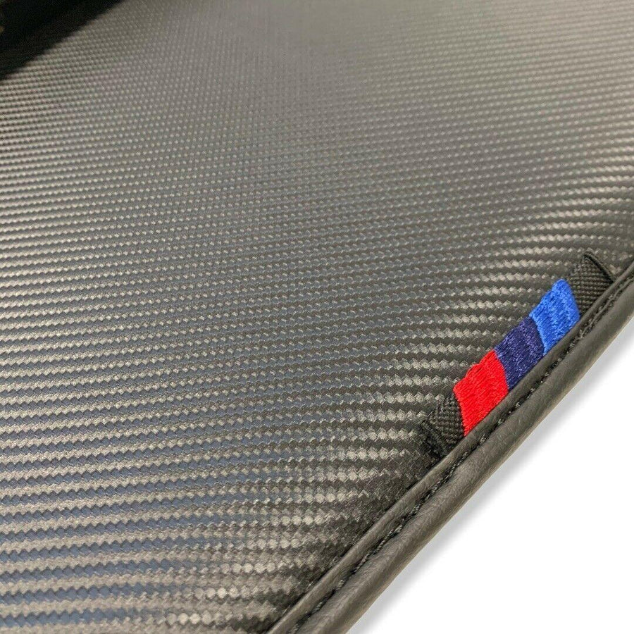 Floor Mats For BMW 5 Series E34 Sedan Autowin Brand Carbon Fiber Leather - AutoWin
