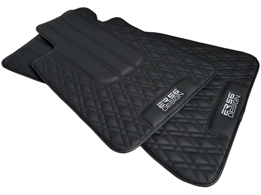Floor Mats For BMW 6 Series F12 Black Leather Er56 Design - AutoWin