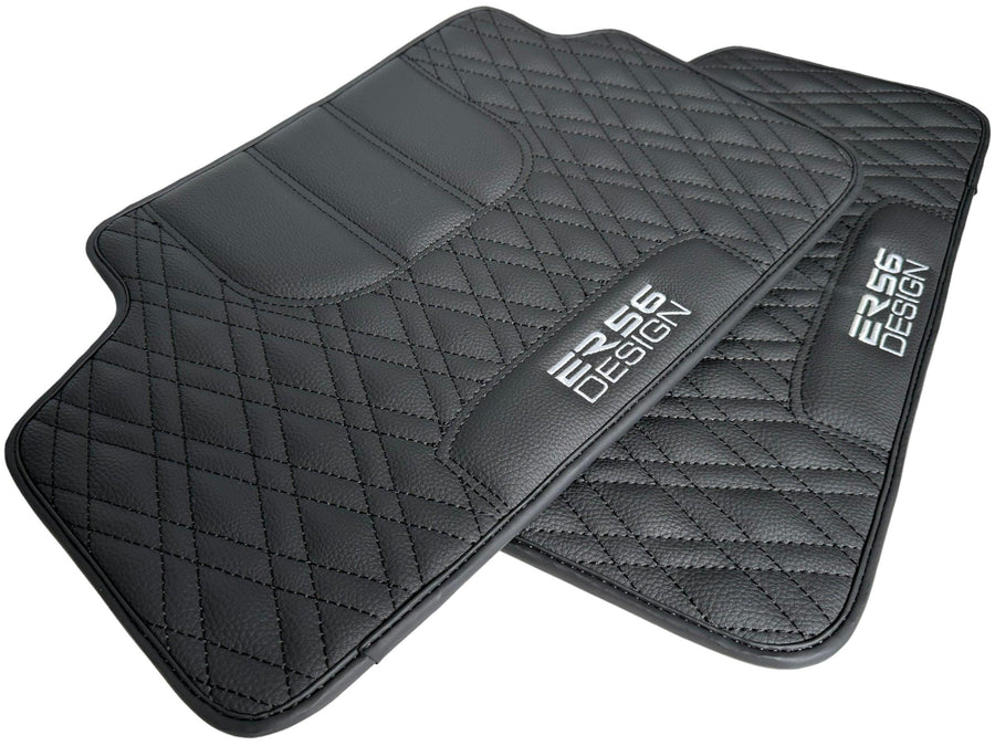 Floor Mats For BMW 6 Series F12 Black Leather Er56 Design - AutoWin