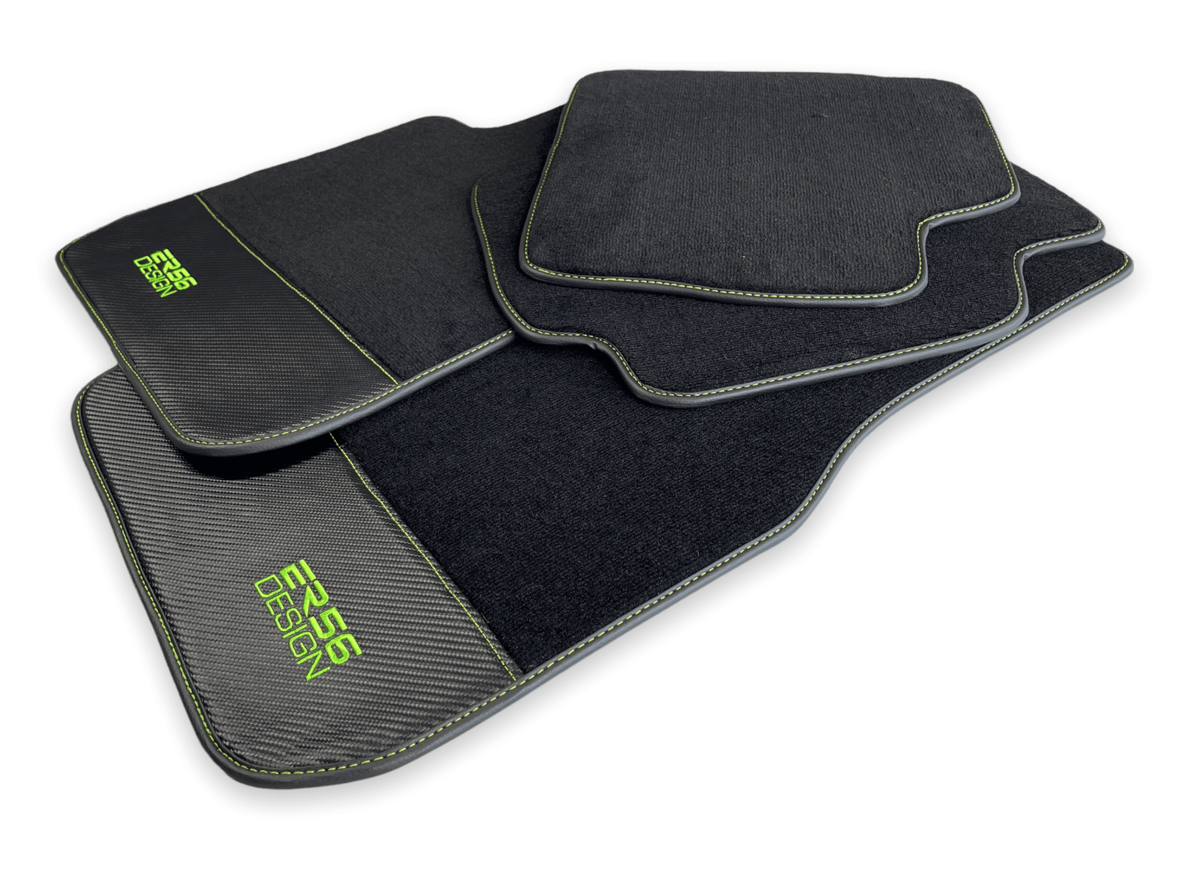 Floor Mats For BMW M3 4-door E90 Carbon Leather Er56 Design - AutoWin