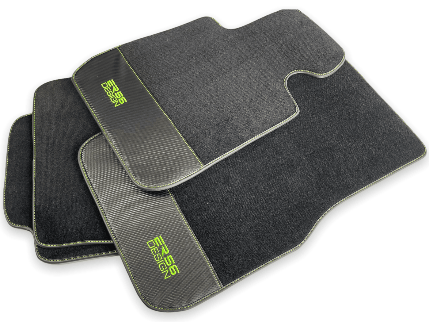 Floor Mats For BMW M8 F92 2-door Coupe Carbon Leather Er56 Design - AutoWin