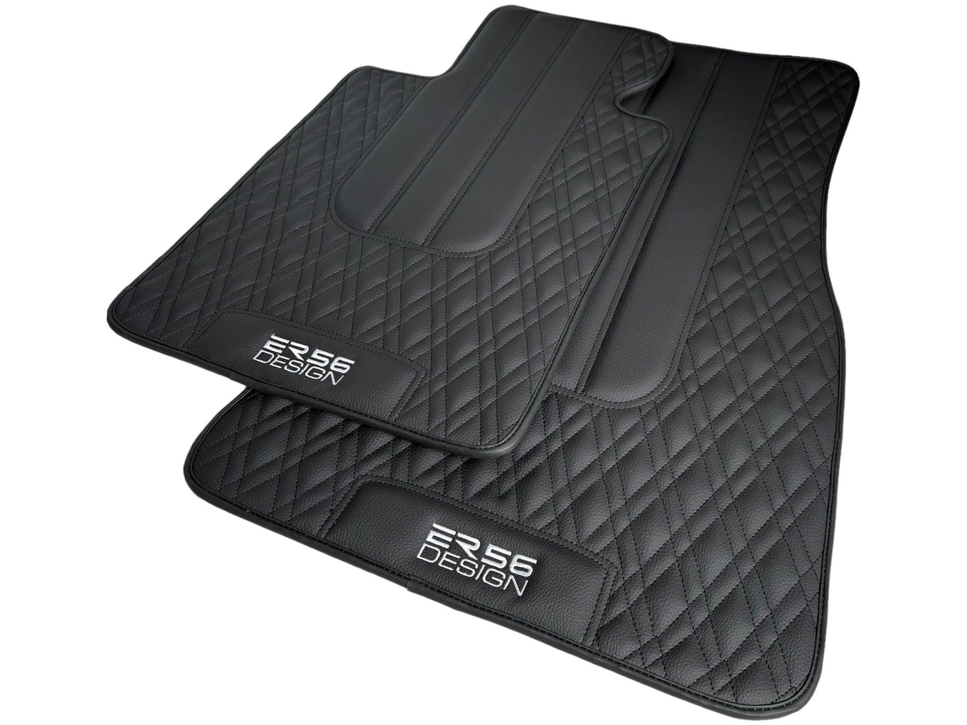 Floor Mats For BMW X6M Series F86 Black Leather Er56 Design - AutoWin