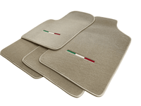 Italian Edition Beige Floor Mats for Fiat 500X (2018-2024) Convertible - AutoWin