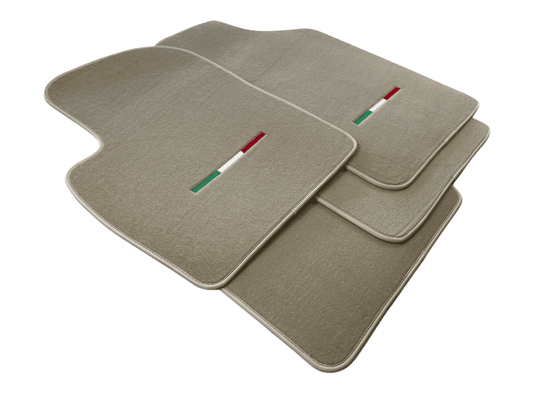 Italian Edition Beige Floor Mats for Fiat 500X (2018-2024) Convertible - AutoWin