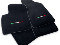 Italian Edition Black Floor Mats for Fiat 500X (2018-2024) Convertible - AutoWin