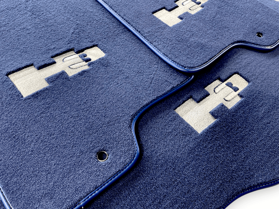 Floor Mats For Hummer H3 2005-2010 Tailored Dark Blue Color Carpets - AutoWin