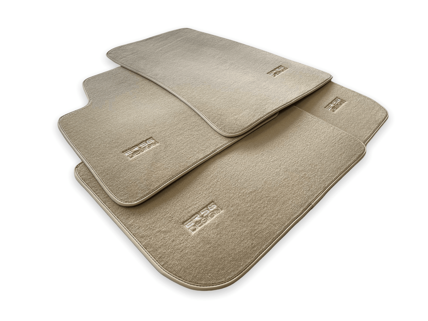Floor Mats For Rolls Royce Dawn Rr6 2016-2023 Beige ER56 Design - AutoWin