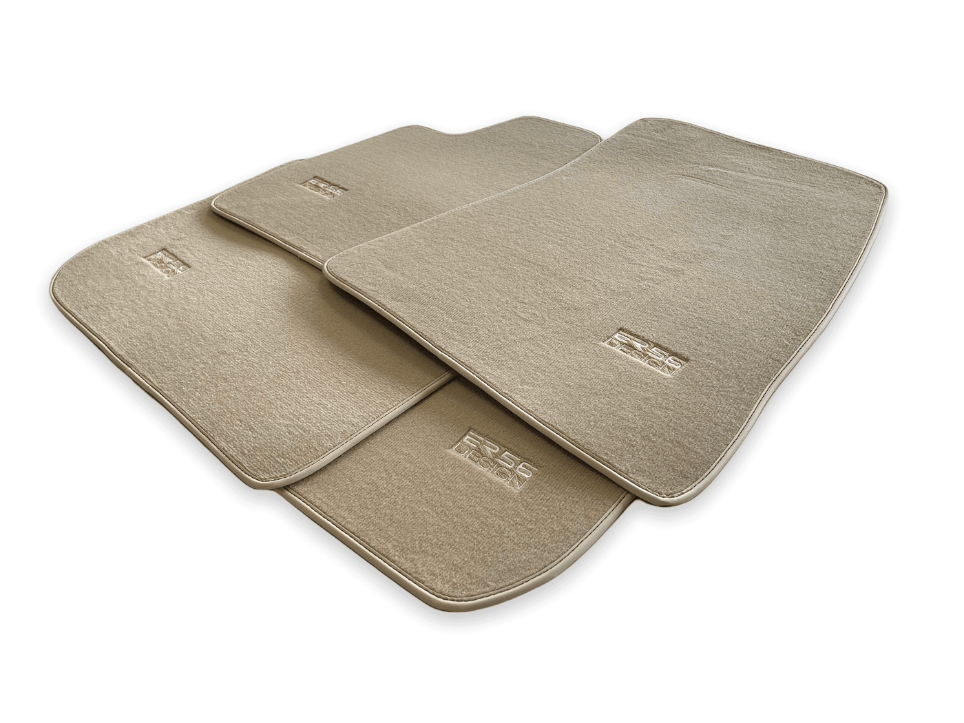 Floor Mats For Rolls Royce Phantom Drophead Coupe 2007–2016 Beige Er56 Design - AutoWin