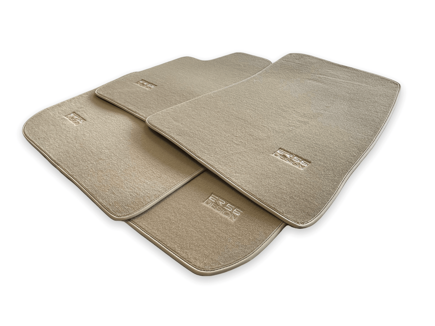 Floor Mats For Rolls Royce Wraith 2013-2023 Beige Er56 Design - AutoWin