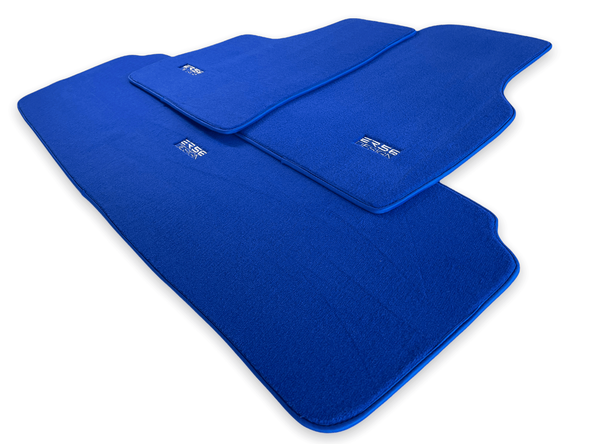 Floor Mats For Tesla Model 3 Blue Tailored Carpets ER56 Design - AutoWin