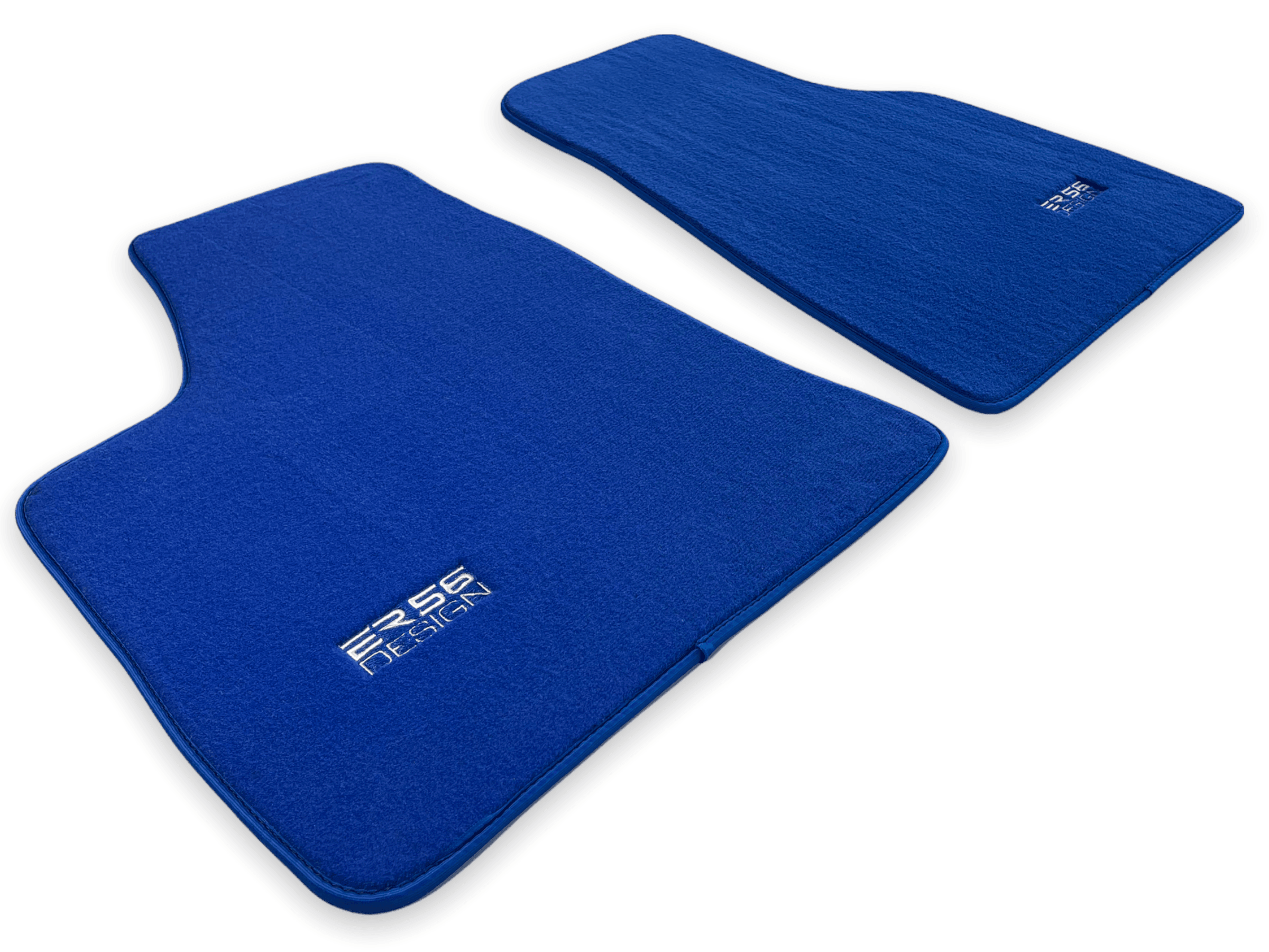 Floor Mats For Tesla Model X (6 Seats) Blue Tailored Carpets ER56 Design - AutoWin