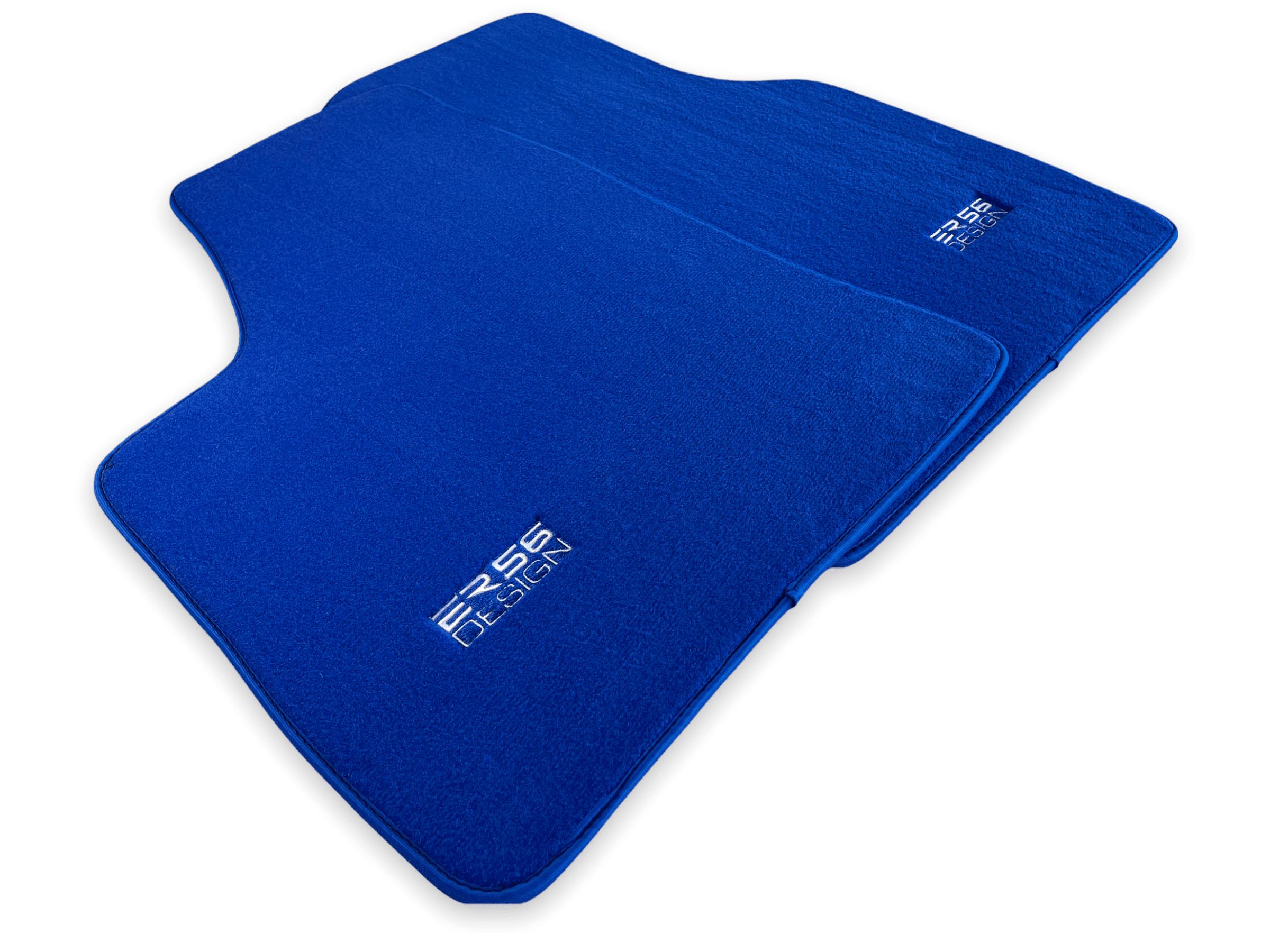 Floor Mats For Tesla Model X (6 Seats) Blue Tailored Carpets ER56 Design - AutoWin
