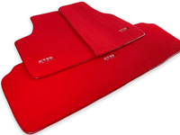 Floor Mats For Tesla Model X (6 Seats) Red Tailored Carpets ER56 Design - AutoWin
