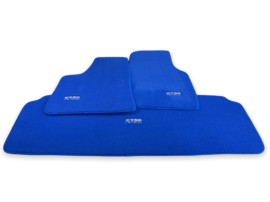 Floor Mats For Tesla Model Y Blue Tailored Carpets ER56 Design - AutoWin