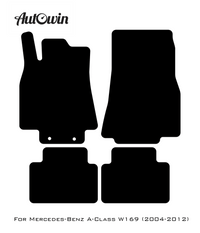 Gray Floor Mats For Mercedes Benz A-Class W169 (2004-2012) | Limited Edition - AutoWin