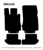 Gray Floor Mats For Mercedes Benz CL-Class C215 Coupe (1999-2006) | Limited Edition - AutoWin