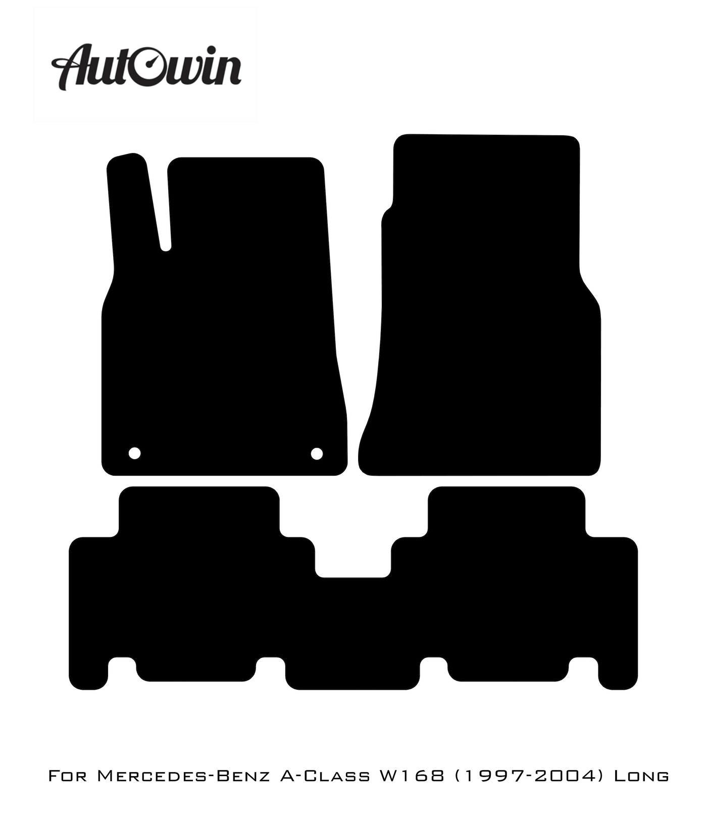 Gray Luxury Floor Mats For Mercedes Benz A-Class W168 (1997-2004) | ER56 Design - AutoWin