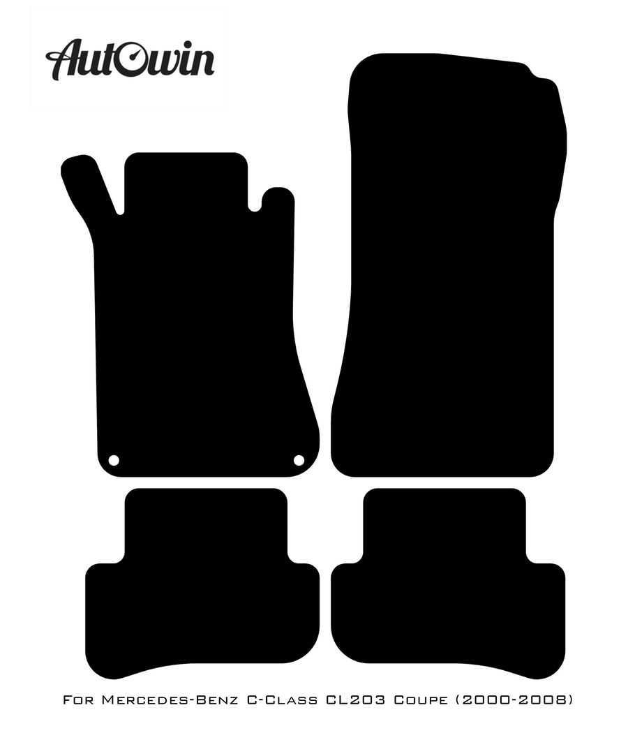 Gray Luxury Floor Mats For Mercedes Benz C-Class CL203 Coupe (2000-2008) | ER56 Design - AutoWin