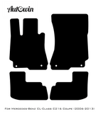 Gray Luxury Floor Mats For Mercedes Benz CL-Class C216 Coupe (2006-2013) | ER56 Design - AutoWin