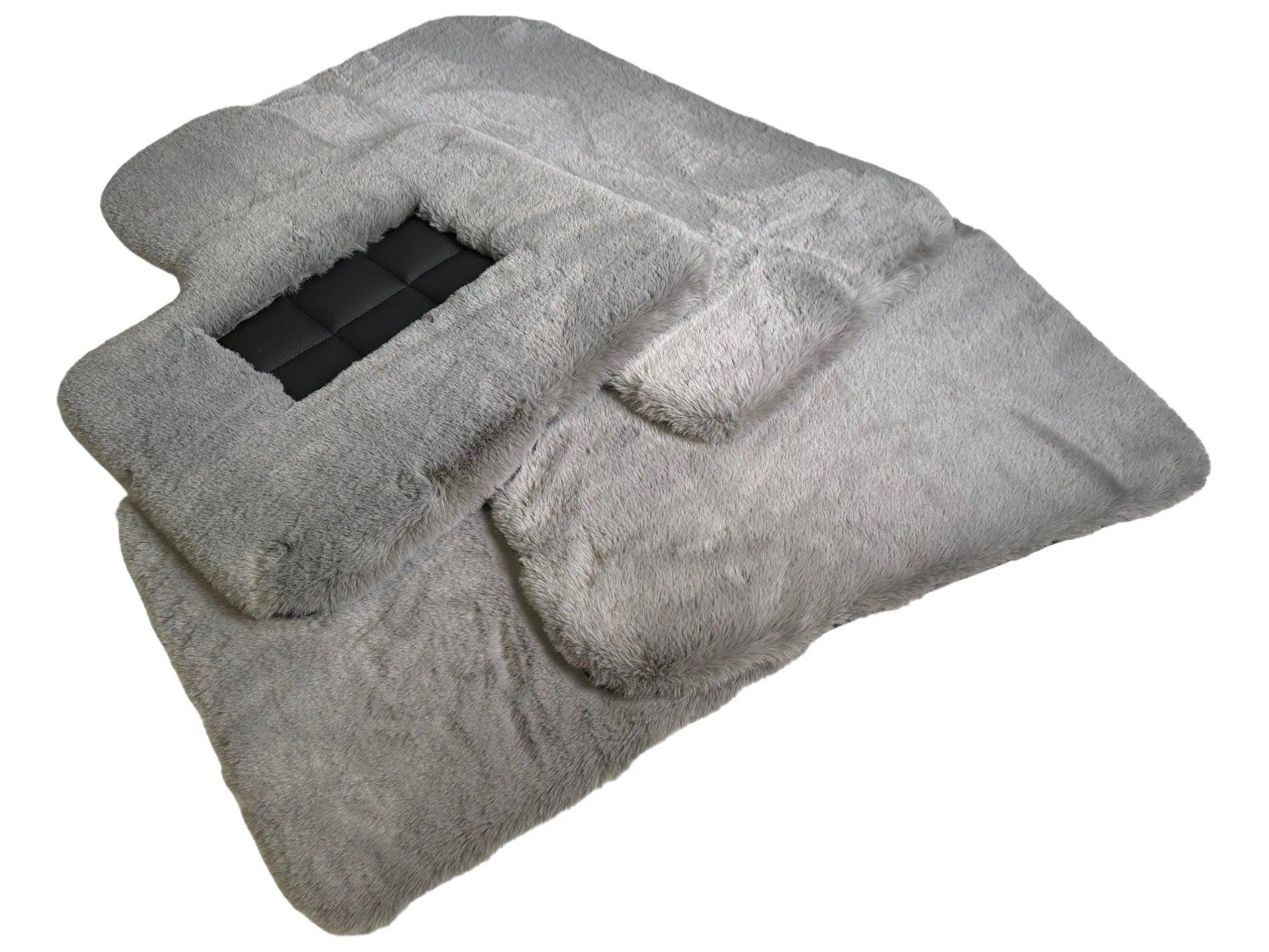 Gray Sheepskin Floor Mats For Bentley Mulsanne (2010-2020) Er56 Design Brand - AutoWin