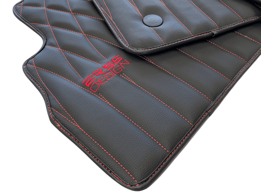 Leather Floor Mats For Mercedes-Benz G Class 1990–2018 W463 ER56 Design - AutoWin