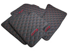 Leather Floor Mats for Porsche Cayenne GTS 2018-2023 Red Sewing - AutoWin