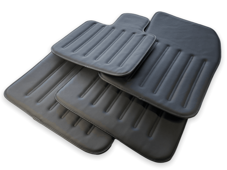 Leather Floor Mats For Rolls Royce Black Badge Dawn Rr6 2016-2023 Black - AutoWin
