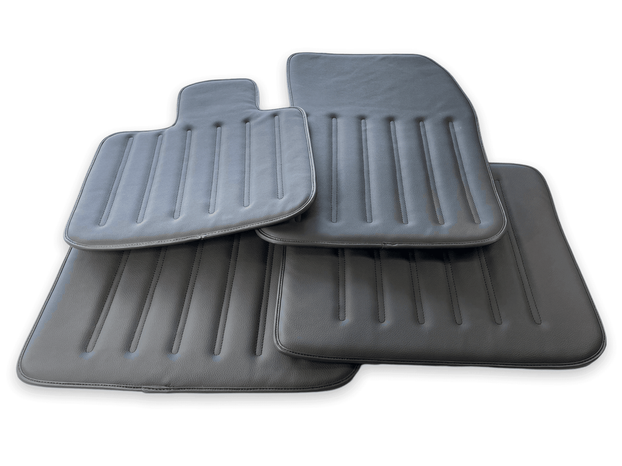 Leather Floor Mats For Rolls Royce Black Badge Phantom Drophead Coupe 2007–2016 Black - AutoWin