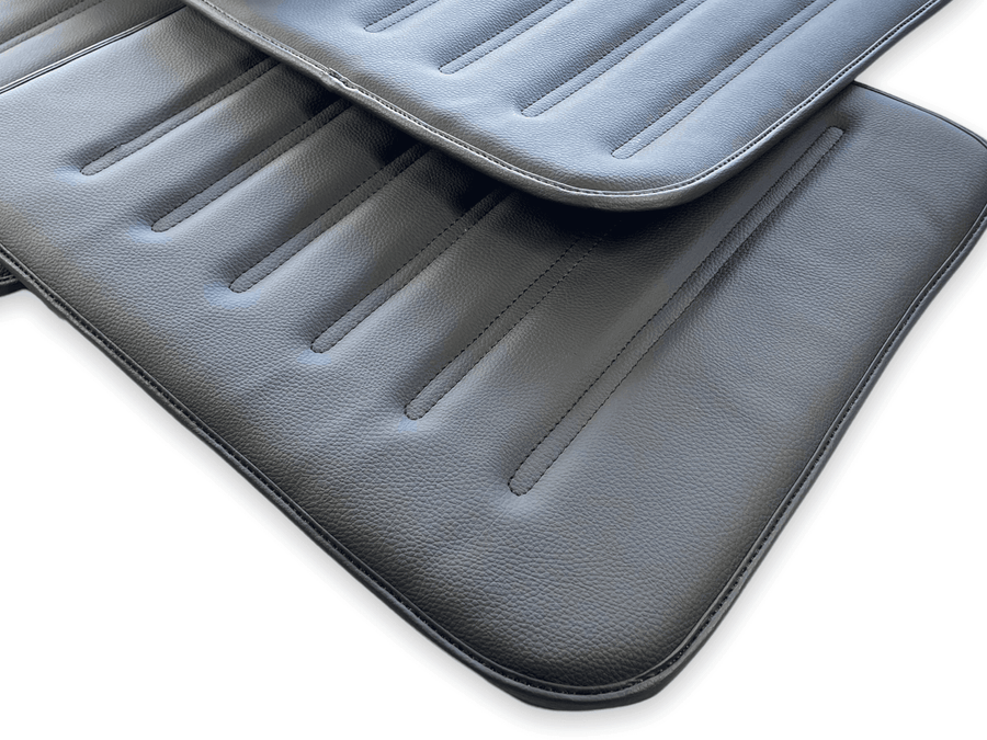 Leather Floor Mats For Rolls Royce Black Badge Phantom Drophead Coupe 2007–2016 Black - AutoWin