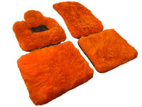 Orange Sheepskin Floor Mats For Bentley Flying Spur (2013-2019) Er56 Design Brand - AutoWin
