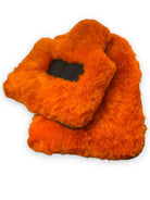Orange Sheepskin Floor Mats For Bentley Flying Spur (2013-2019) Er56 Design Brand - AutoWin
