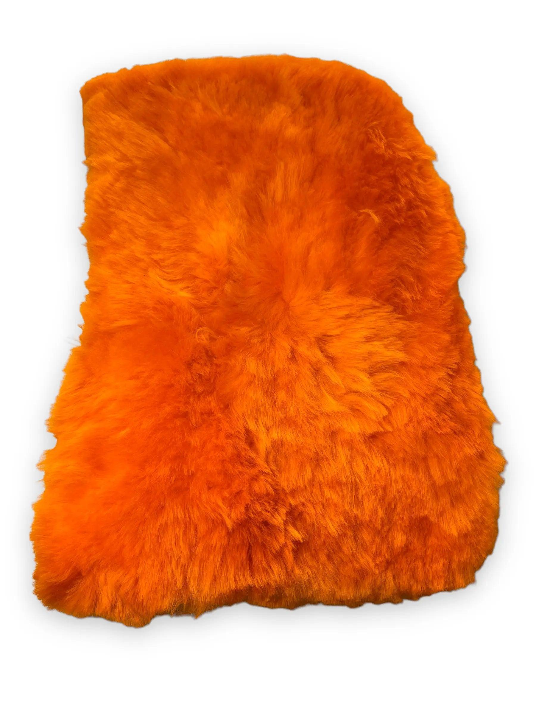 Orange Sheepskin Floor Mats For Bentley Mulsanne (2010-2020) Er56 Design Brand - AutoWin