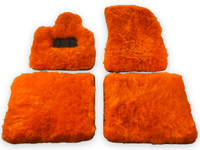 Orange Sheepskin Floor Mats For Rolls Royce Shadow 1965-1977 Er56 Design Brand - AutoWin