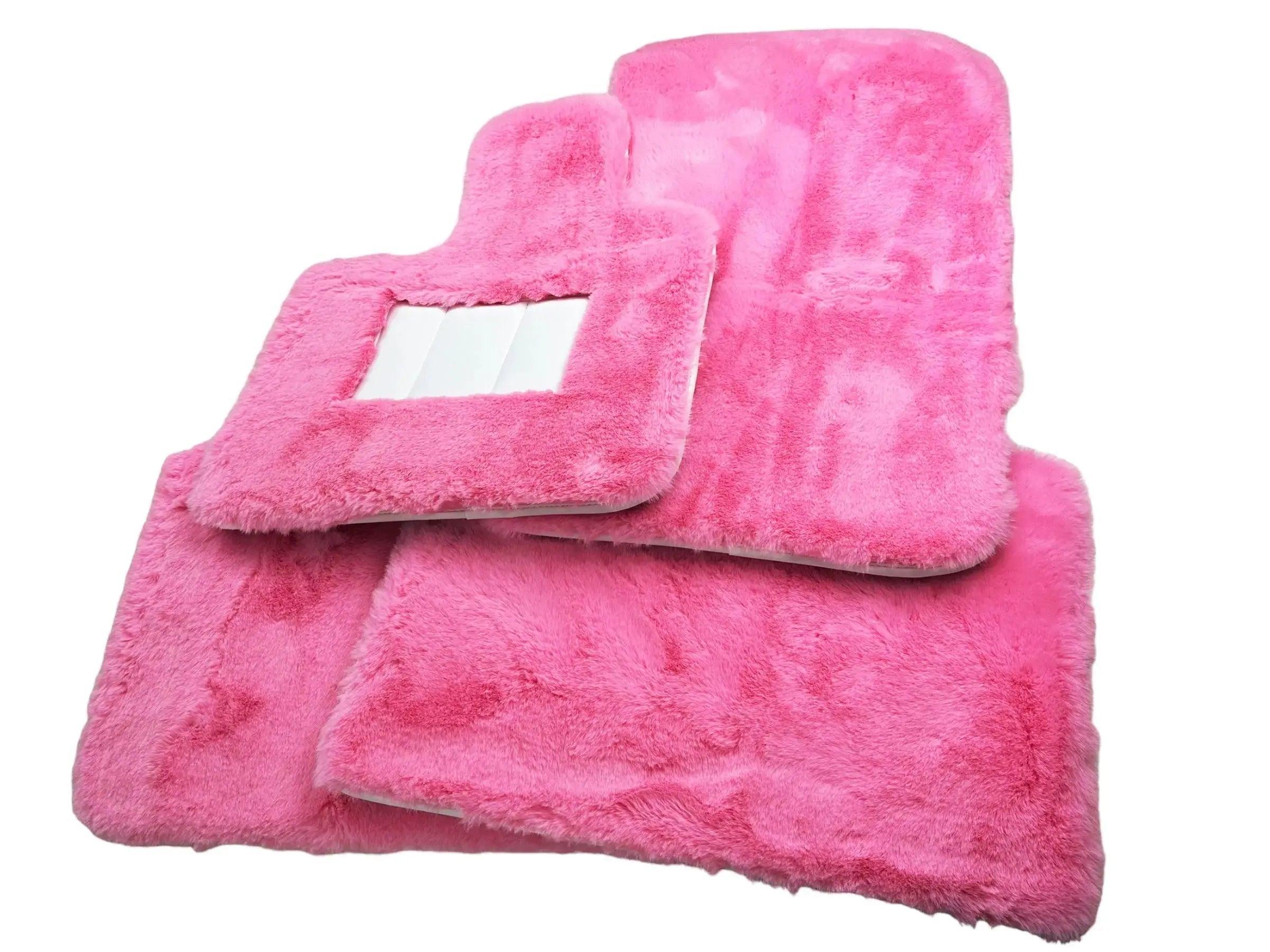 Pink Sheepskin Floor Mats For Bentley Mulsanne (2010-2020) Er56 Design Brand - AutoWin