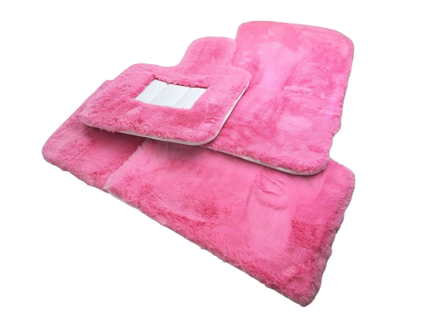 Pink Sheepskin Floor Mats For Bentley Mulsanne (2010-2020) Er56 Design Brand - AutoWin