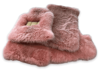 Pink Sheepskin Floor Mats for Rolls Royce Phantom VIII (2017-2024) ER56 Design Brand - AutoWin