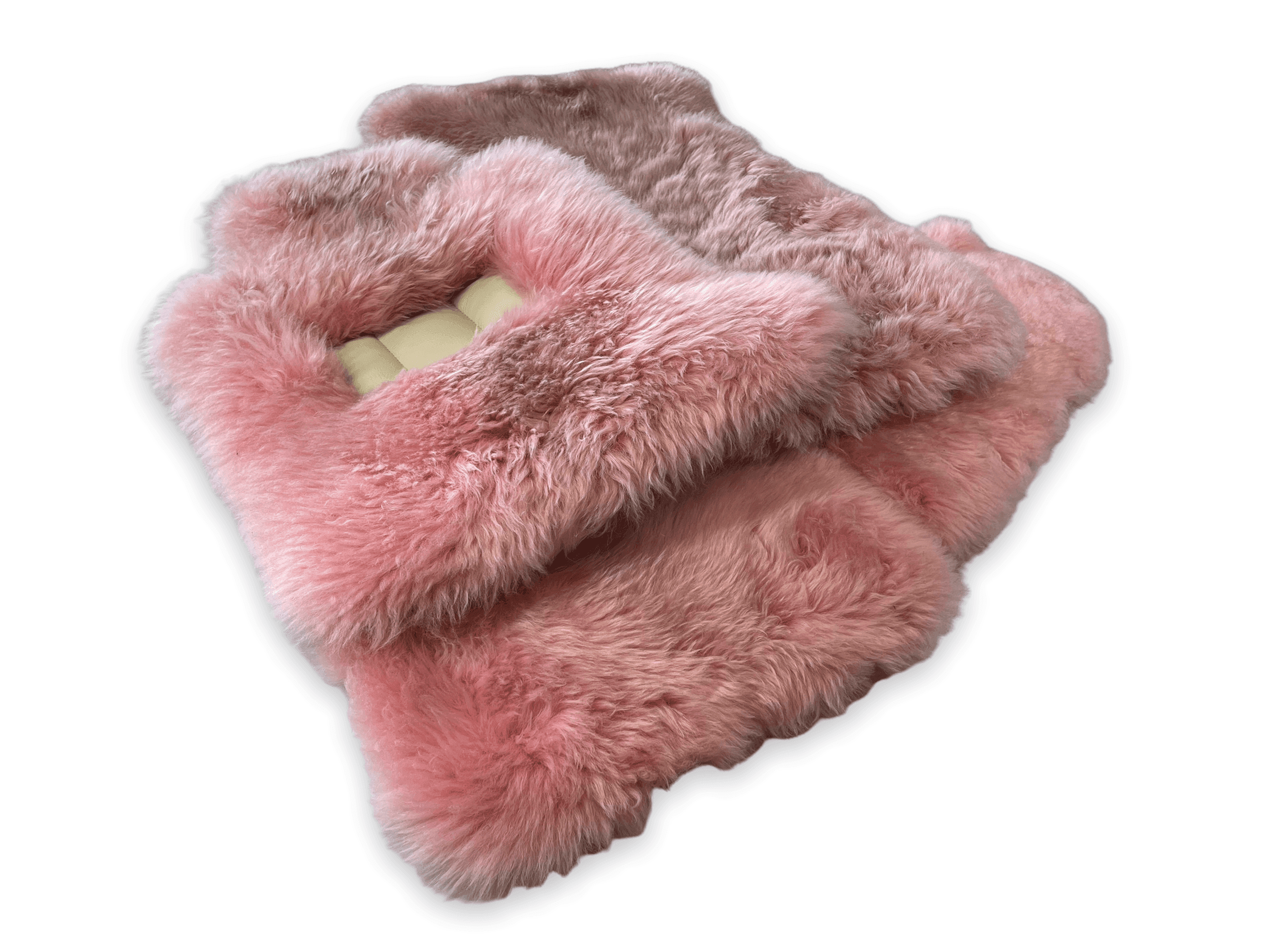Pink Sheepskin Floor Mats For Rolls Royce Phantom Drophead Coupe 2007–2016 Er56 Design Brand - AutoWin