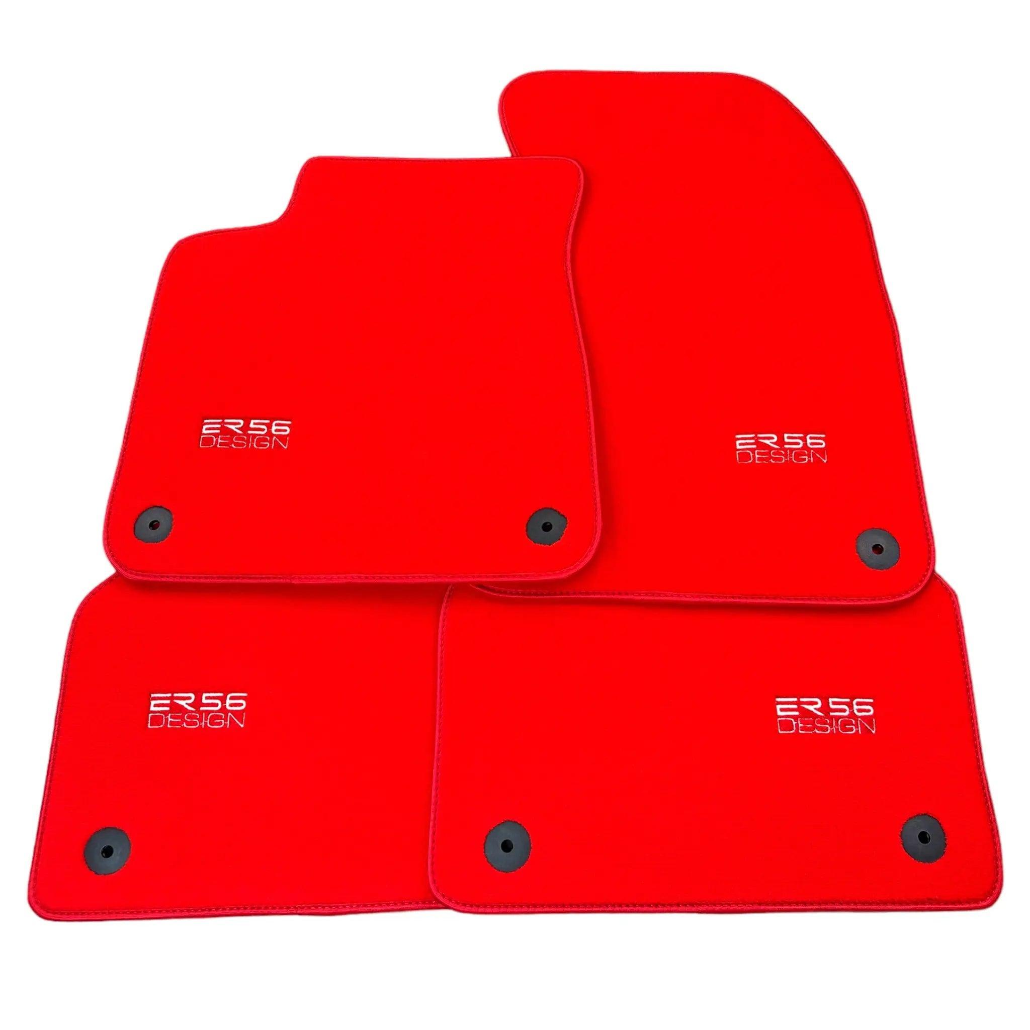 Red Floor Mats for A4 - B9 Avant (2019-2023) | ER56 Design - AutoWin