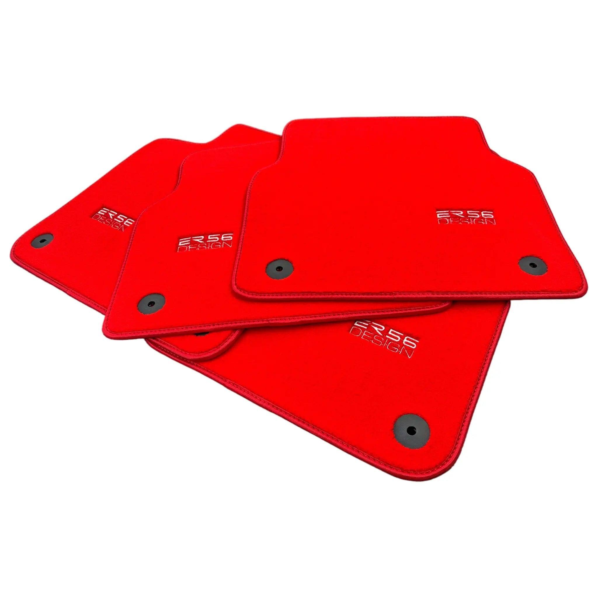 Red Floor Mats for A6 - C8 Avant (2018-2023) | ER56 Design - AutoWin