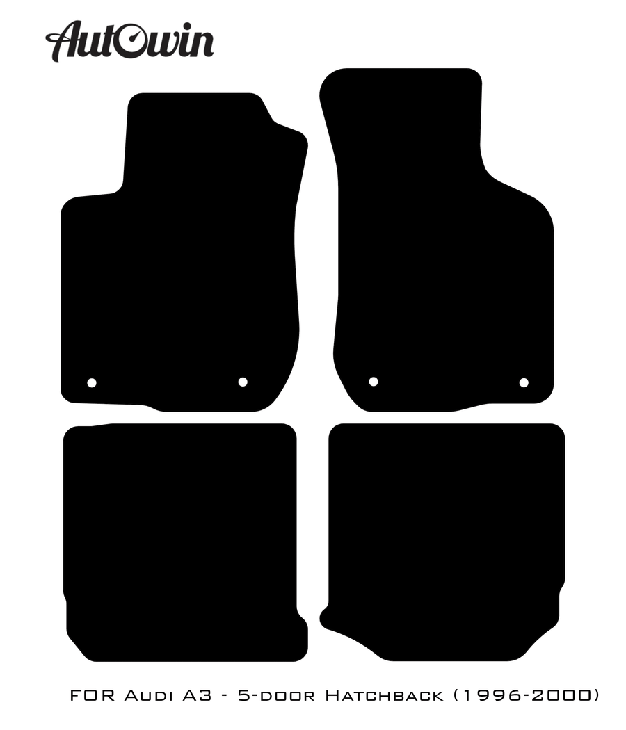 Red Floor Mats for Audi A3 - 5-door Hatchback (1996-2000) | ER56 Design - AutoWin