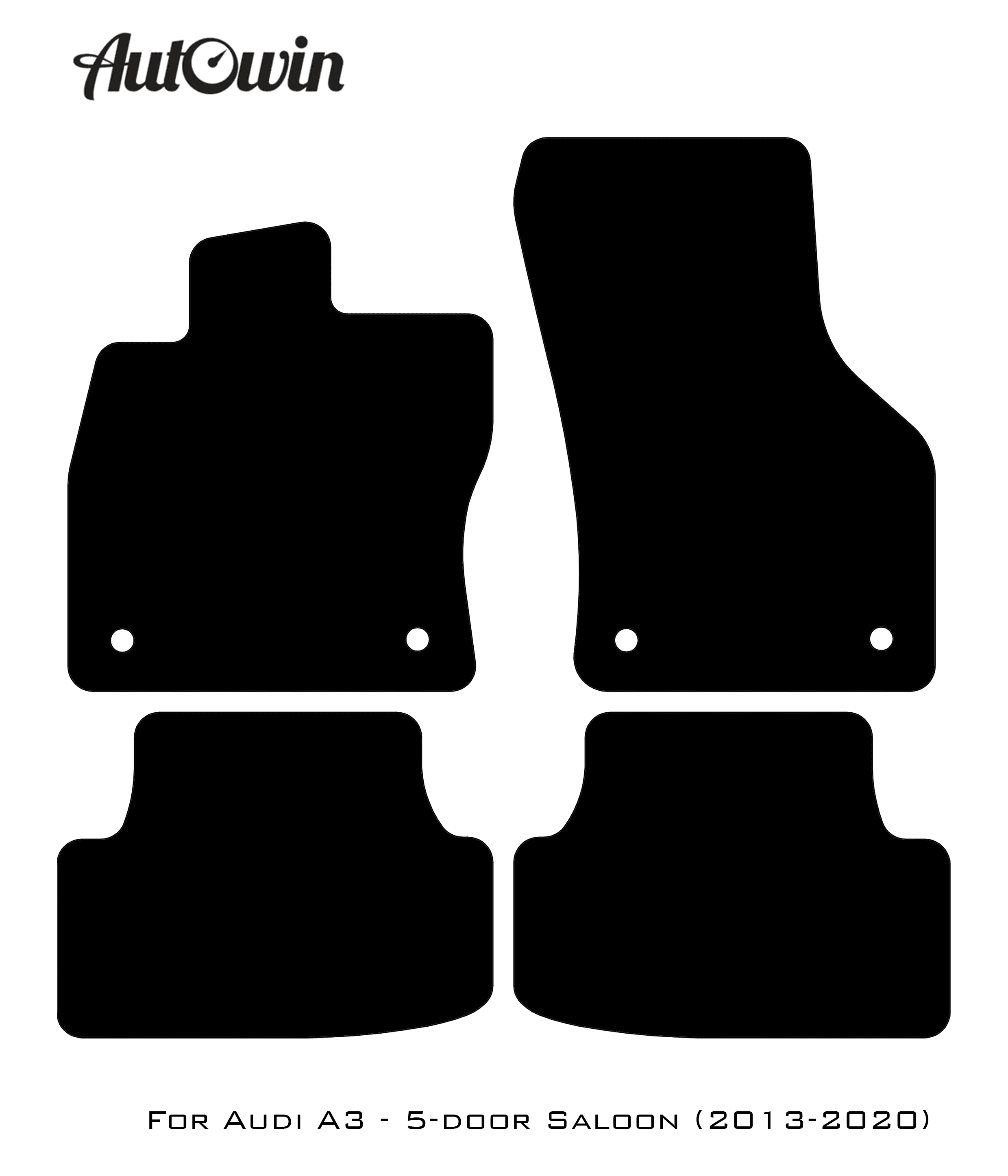 Red Floor Mats for Audi A3 - 5-door Sedan (2013-2020) | ER56 Design - AutoWin
