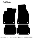 Red Floor Mats for Audi A6 - C6 Allroad Quattro (2006-2008) | ER56 Design - AutoWin