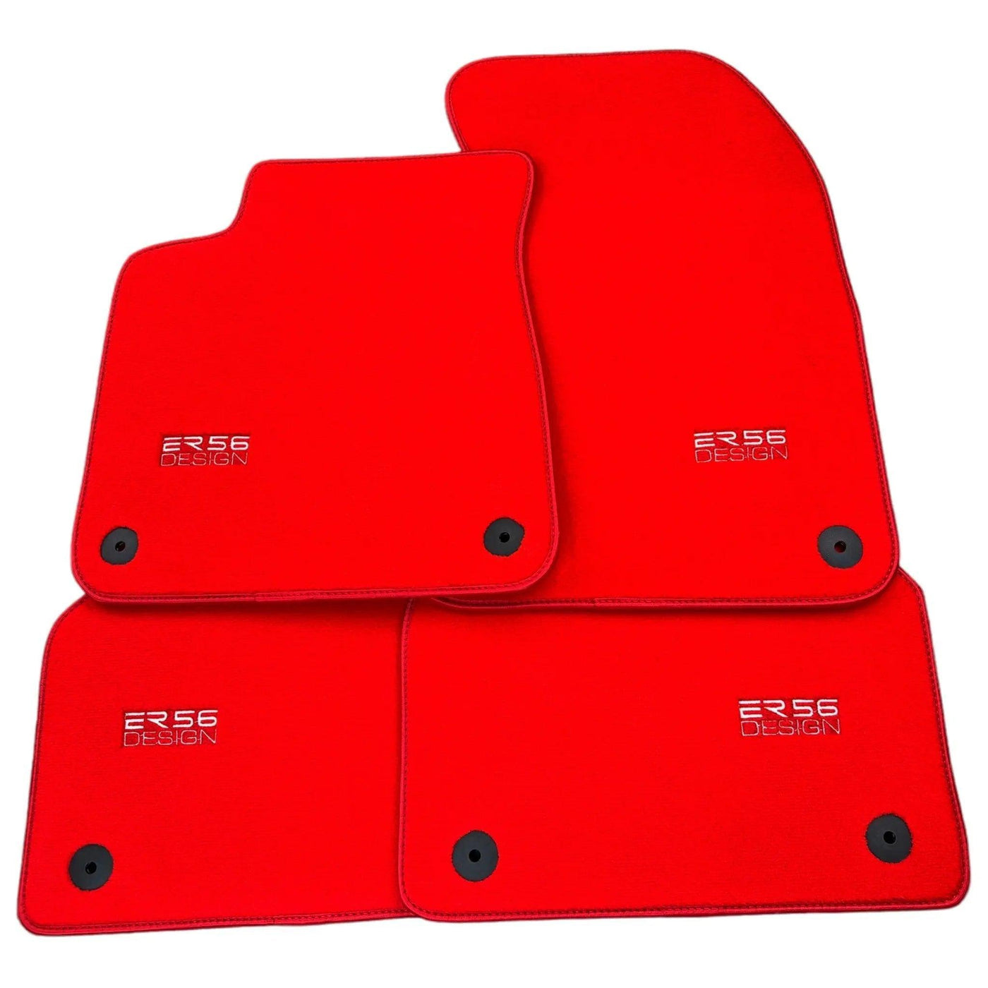 Red Floor Mats for Audi A8 D3 Long (2002-2010) | ER56 Design - AutoWin