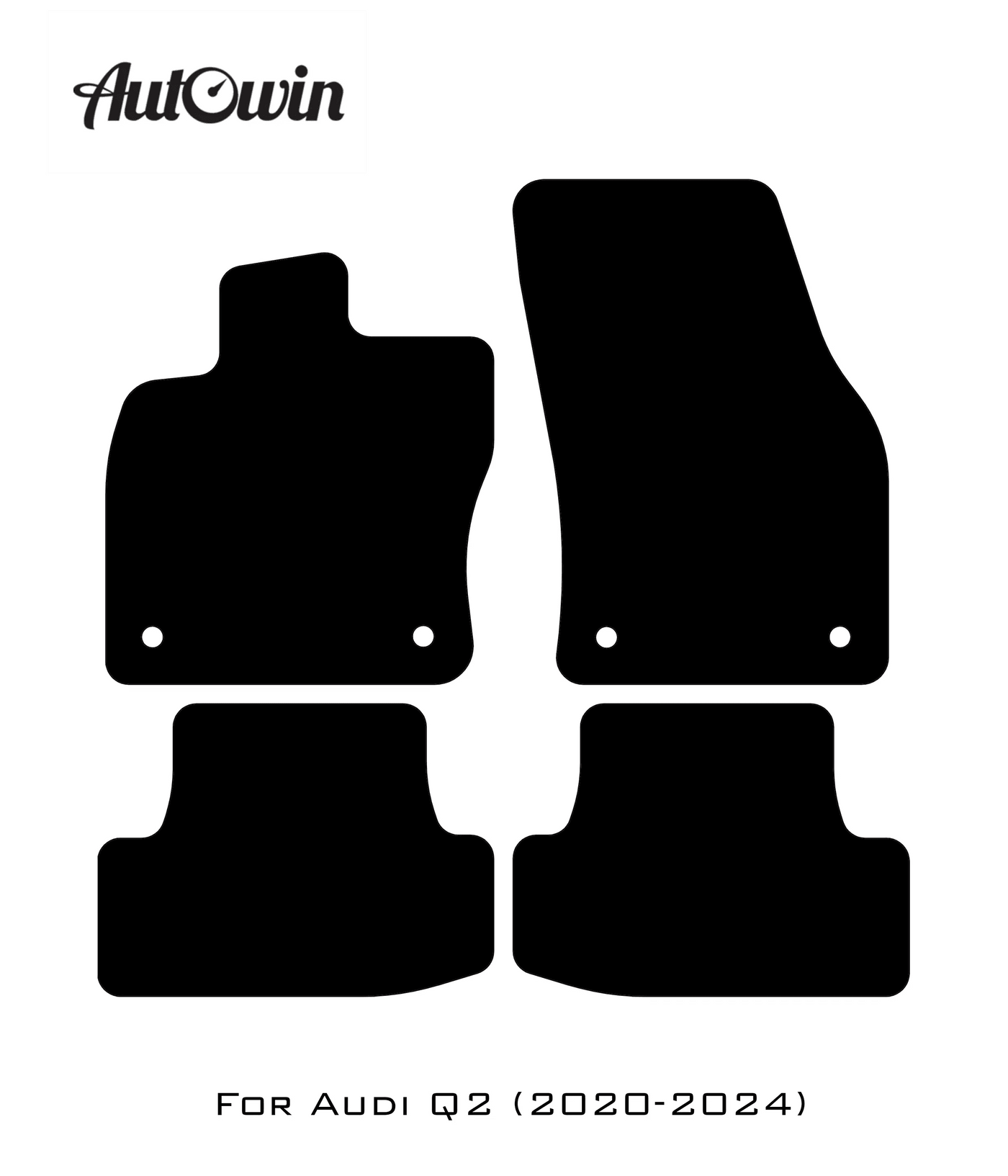 Red Floor Mats for Audi Q2 (2020-2024) | ER56 Design - AutoWin