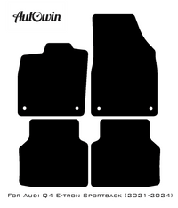 Red Floor Mats for Audi Q4 E-tron Sportback (2021-2024) | ER56 Design - AutoWin