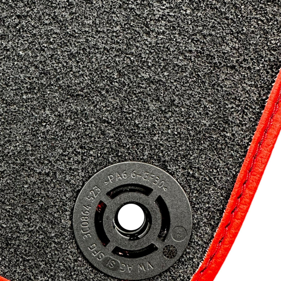 Red Floor Mats For Bentley Mulsanne (2010-2020) with Alcantara Leather - AutoWin