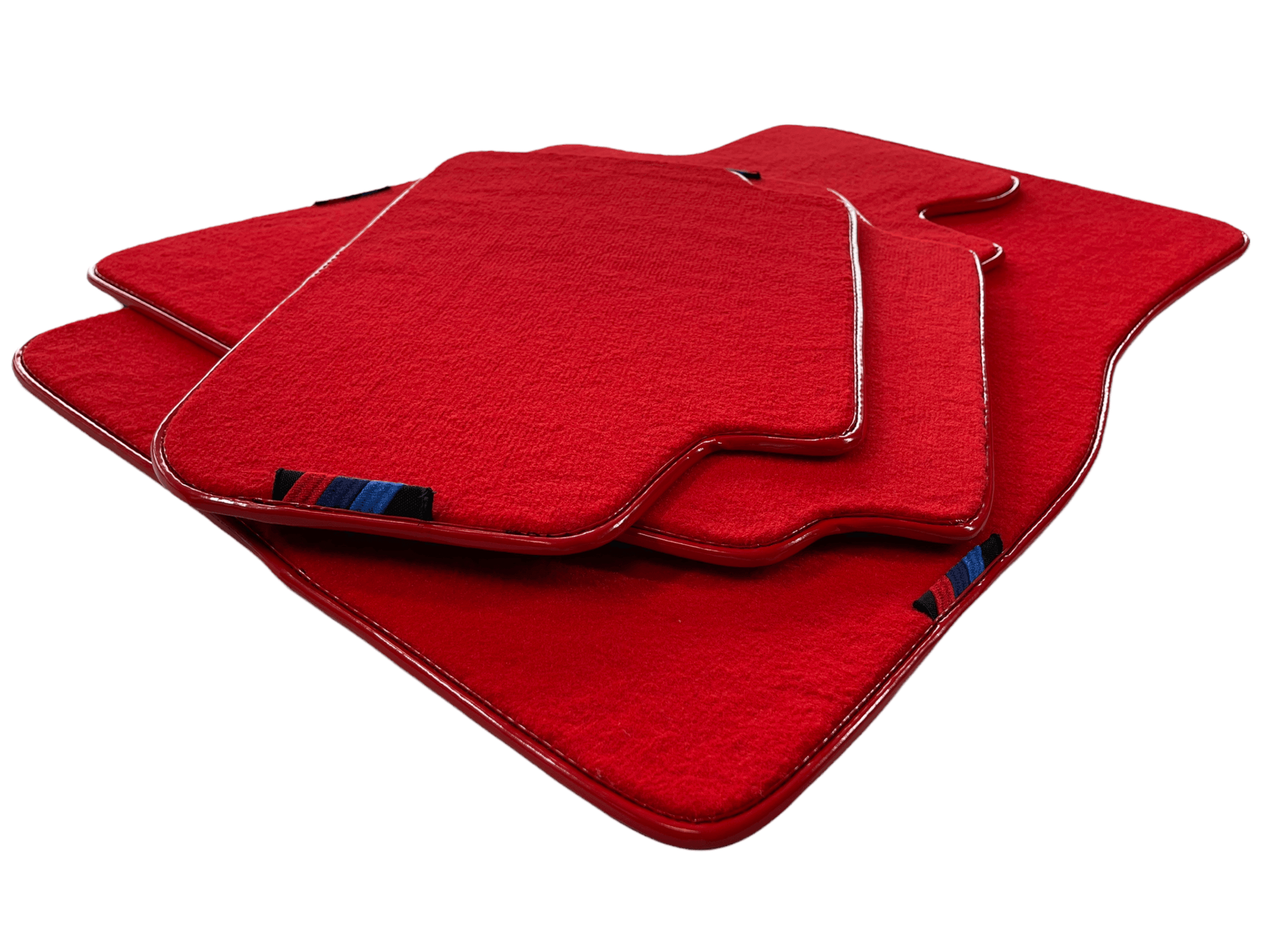 Red Floor Mats For BMW 1 Series E82 With M Package AutoWin Brand - AutoWin