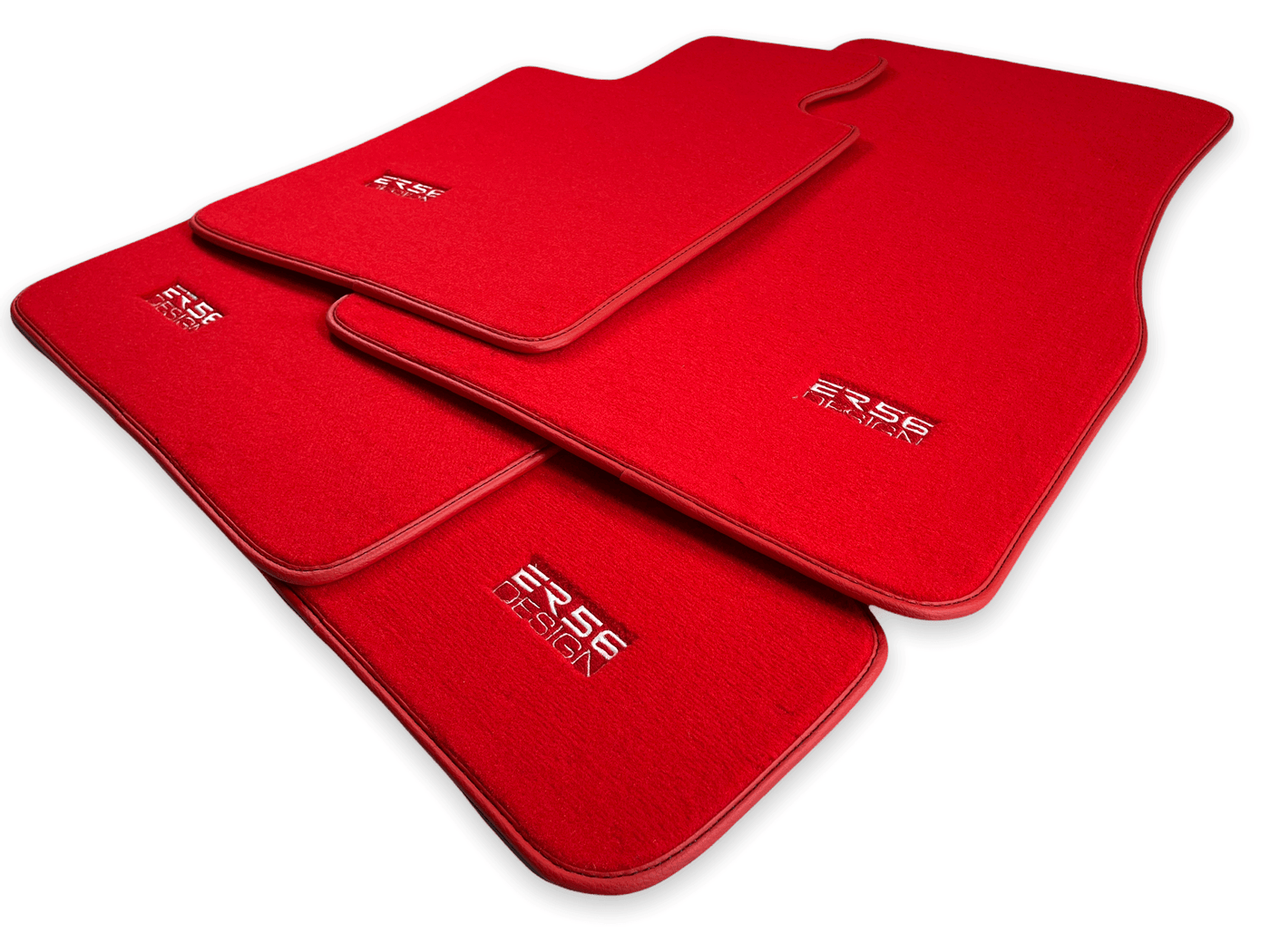 Red Floor Mats For BMW 1 Series E87 - ER56 Design Brand - AutoWin