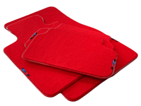 Red Floor Mats For BMW 3 Series E46 Coupe With M Package AutoWin Brand - AutoWin
