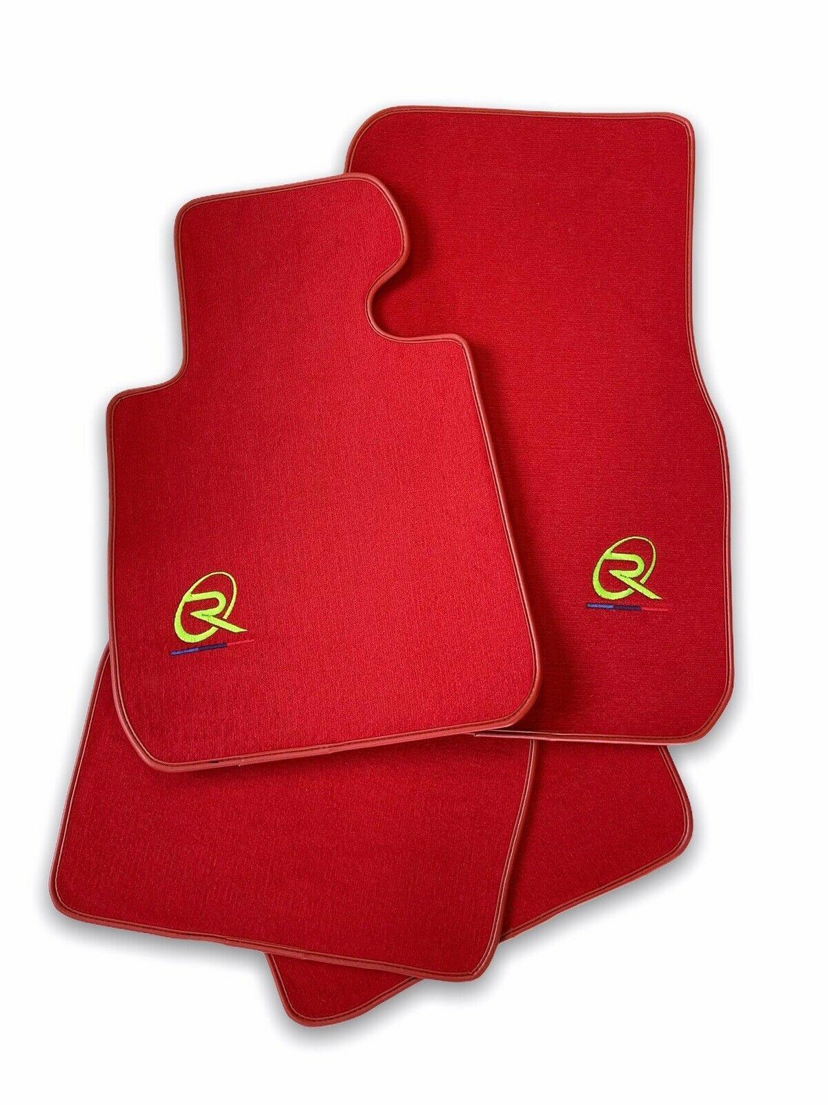 Red Floor Mats For BMW M6 E64 Convertible ROVBUT Brand Tailored Set Perfect Fit Green SNIP Collection - AutoWin